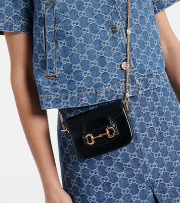 Schultertasche Gucci Horsebit 1955 Mini aus Leder | Gucci