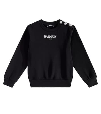 Sudadera de jersey de algodón con logo | Balmain Kids