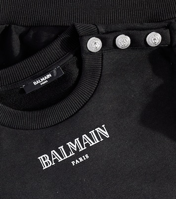 Sudadera de jersey de algodón con logo | Balmain Kids