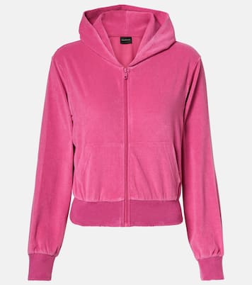Felpa BB Motel in velluto di misto cotone con cappuccio | Balenciaga