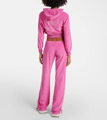 Felpa BB Motel in velluto di misto cotone con cappuccio | Balenciaga