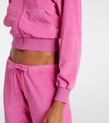 Felpa BB Motel in velluto di misto cotone con cappuccio | Balenciaga