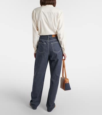 Jean ample Tye à taille haute | Loro Piana