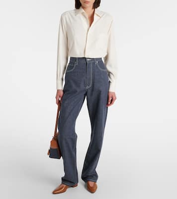 Jean ample Tye à taille haute | Loro Piana