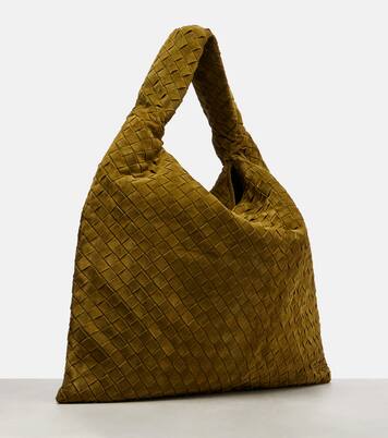 Sac Hop Large en daim Intrecciato  | Bottega Veneta
