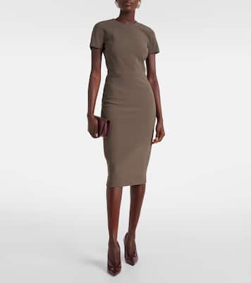 Abito midi in crêpe | Victoria Beckham