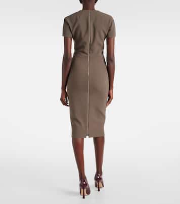 Abito midi in crêpe | Victoria Beckham