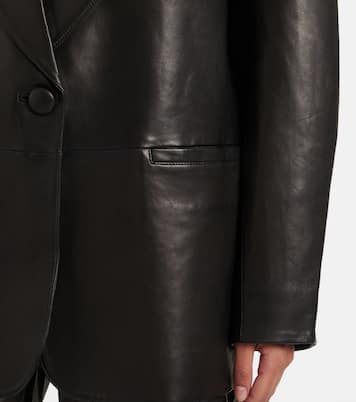 Slouchy leather blazer | The Sei