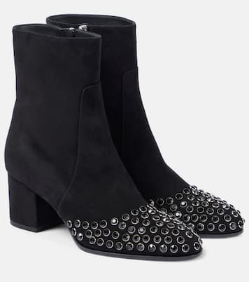 Bottines en daim à ornements | Alaïa