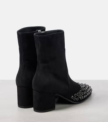 Bottines en daim à ornements | Alaïa