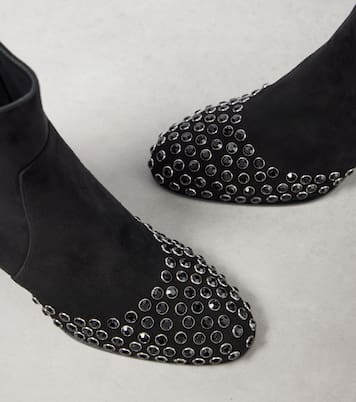 Bottines en daim à ornements | Alaïa