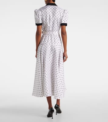 Vestido midi de sarga de seda | Rodarte