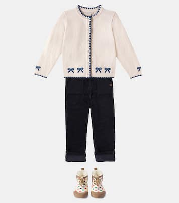 Cardigan Collette in lana con ricami | Konges Sløjd
