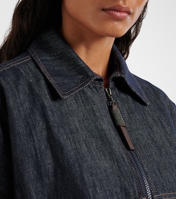 Denim bomber jacket | Brunello Cucinelli