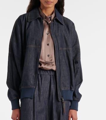 Denim bomber jacket | Brunello Cucinelli