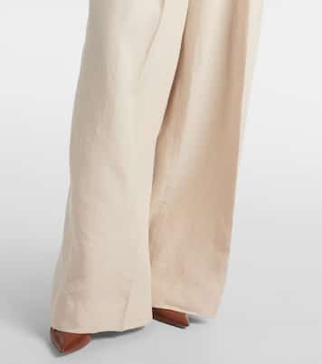 Husi high-rise linen wide-leg pants | Blazé Milano