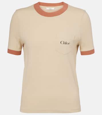 Camiseta de jersey de algodón con logo | Chloé