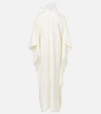 One-Shoulder-Robe mit Federn | Taller Marmo