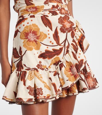 Miniabito Corinne in cotone con stampa floreale | Poupette St Barth