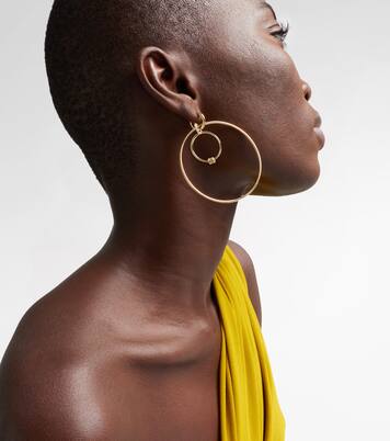 Echo 18kt gold hoop earrings with diamonds | Spinelli Kilcollin