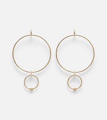 Echo 18kt gold hoop earrings with diamonds | Spinelli Kilcollin