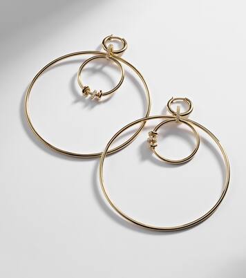 Echo 18kt gold hoop earrings with diamonds | Spinelli Kilcollin