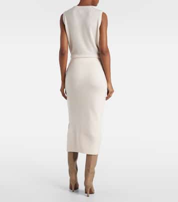 Wool and cashmere midi skirt | Jardin des Orangers