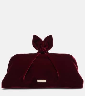 Bow Tie Small velvet clutch | Aquazzura