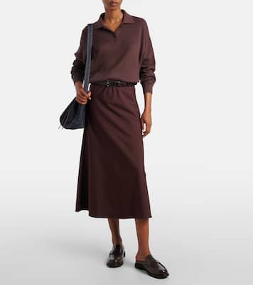 Wool-blend midi skirt | Brunello Cucinelli