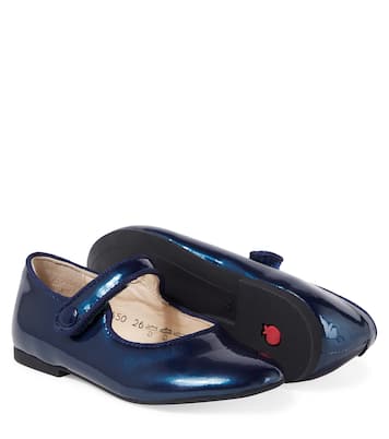 Daisy Baby metallic leather Mary Jane flats | Pom d'Api