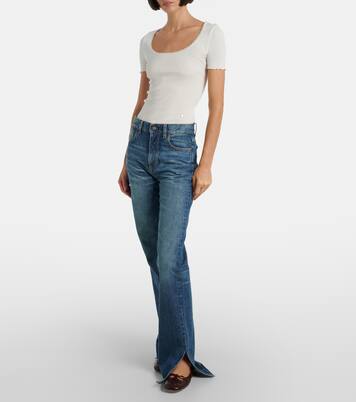 T-Shirt aus Baumwolle mit Spitze | Chloé