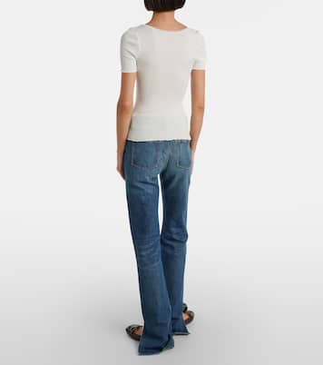 T-Shirt aus Baumwolle mit Spitze | Chloé