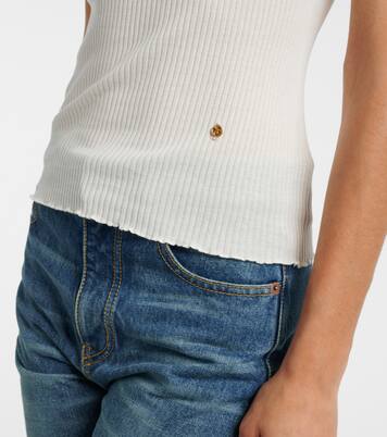 T-Shirt aus Baumwolle mit Spitze | Chloé