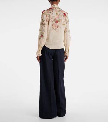 Hypnotic floral ramie blouse | Zimmermann