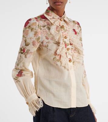 Hypnotic floral ramie blouse | Zimmermann