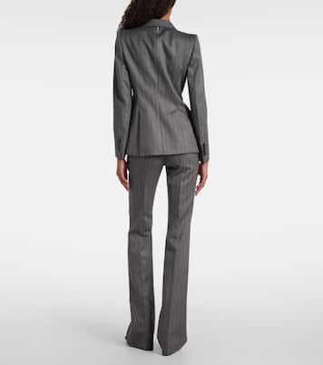 Herringbone pinstripe wool blazer | McQueen