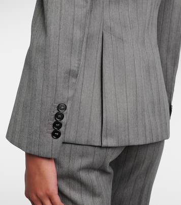 Herringbone pinstripe wool blazer | McQueen