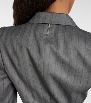 Herringbone pinstripe wool blazer | McQueen