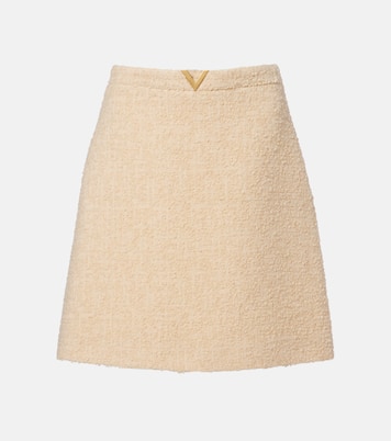VGold wool-blend tweed miniskirt | Valentino