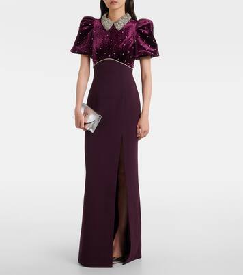 Charles embellished velvet gown | Rebecca Vallance