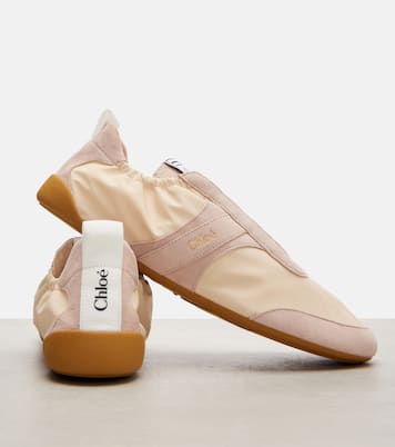 حذاء سنيكرز مقلّم بالجلد السويدي Kick | Chloé