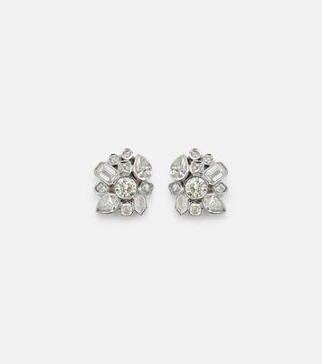 18kt white gold earrings with diamonds | Kamyen