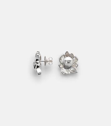 18kt white gold earrings with diamonds | Kamyen