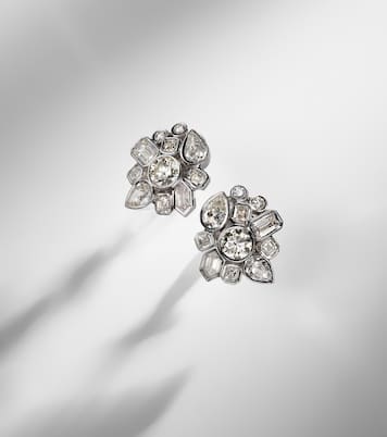 18kt white gold earrings with diamonds | Kamyen