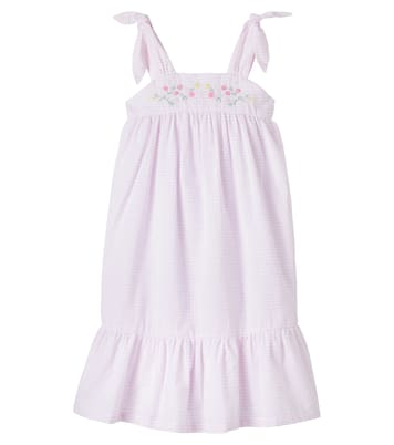 Embroidered gingham cotton dress | Tartine et Chocolat