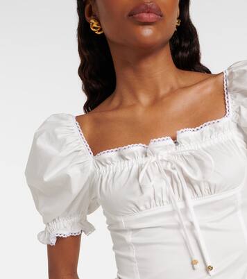 Ligia lace-trimmed cotton minidress | Bananhot