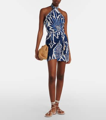 Manon floral halterneck cotton minidress | Poupette St Barth