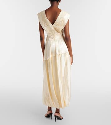 Lace-trimmed maxi dress | Xu Zhi