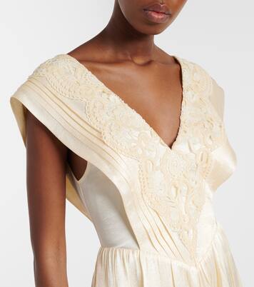 Lace-trimmed maxi dress | Xu Zhi