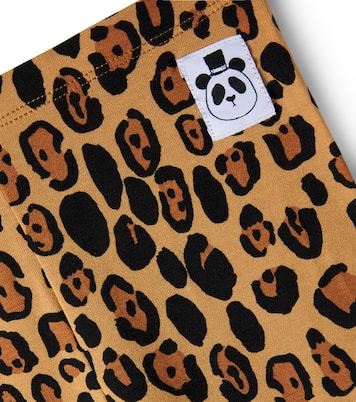 Leopard-print jersey leggings | Mini Rodini